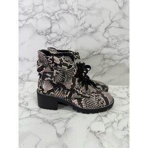BCBGeneration Women’s Combat Boots sz 6 Snake Print NEW # bag 20-NN